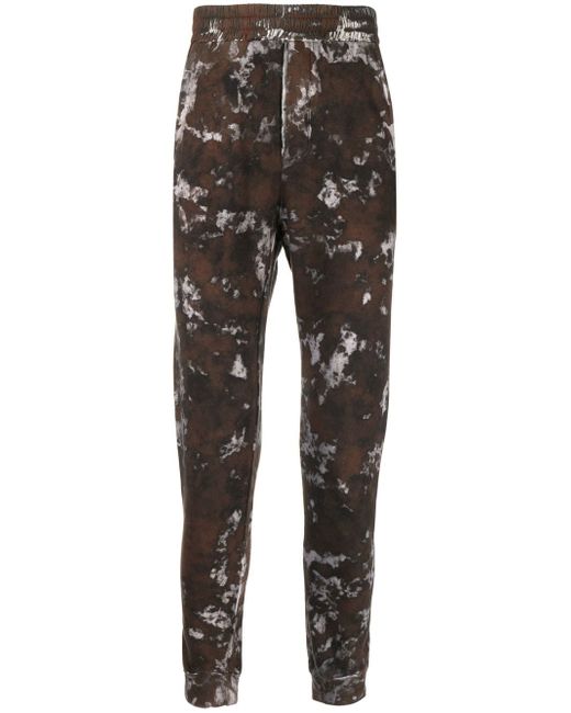Avant Toi marbled tapered track pants