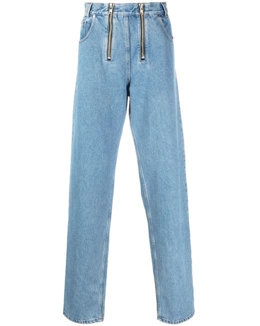 GmBH zip-detail straight-leg jeans