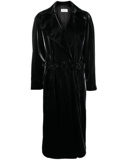 Saint Laurent belted-waist coat