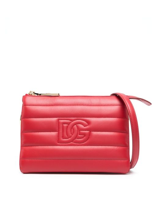 Dolce & Gabbana stitched-logo detail clutch bag