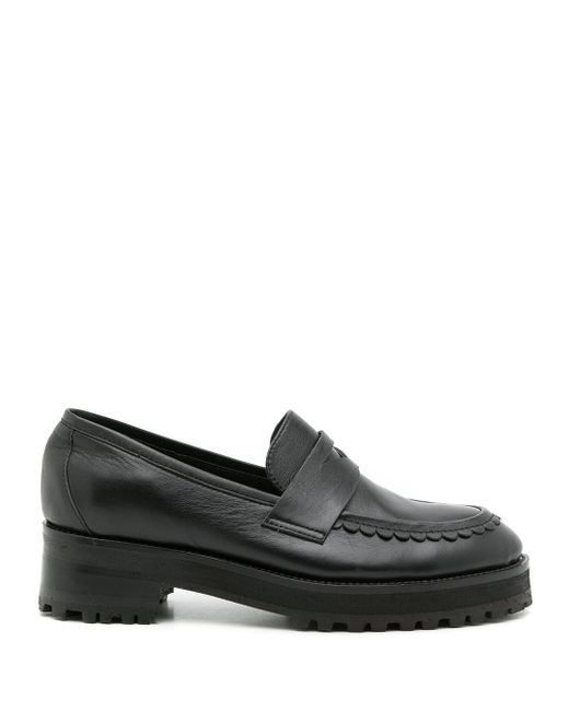 Sarah Chofakian Holly leather penny loafers