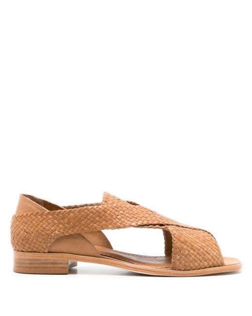 Sarah Chofakian cross-strap flat sandals