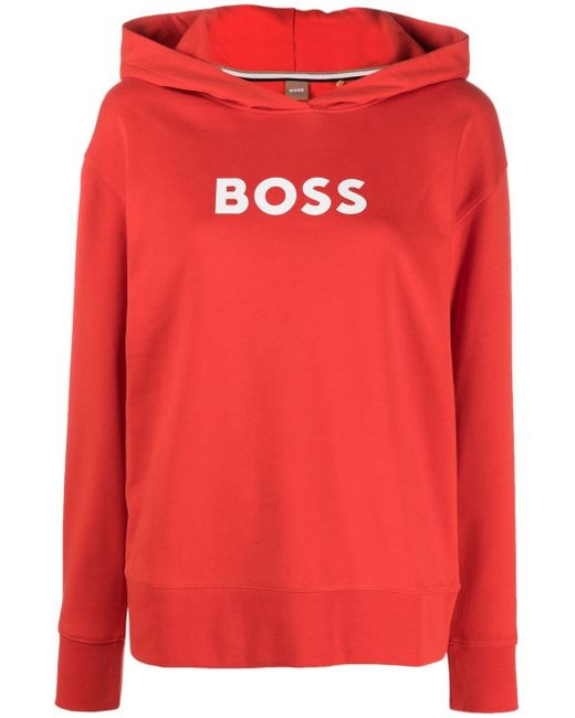Boss logo-print hoodie