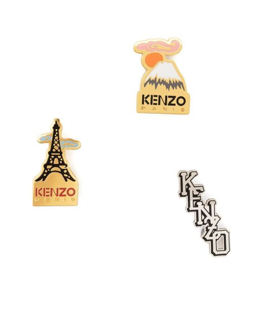 Kenzo set-of-three logo pins