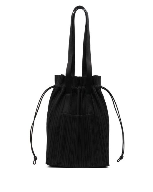 Pleats Please By Issey Miyake fully-pleated drawstring tote bag