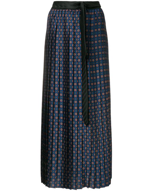 Hache patterned pleated skirt 38