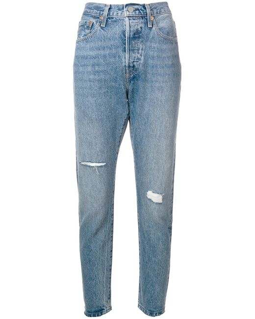 Levi'S®  Made & Crafted™ distressed cropped jeans