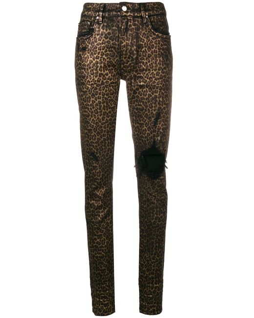 Amiri leopard print skinny jeans