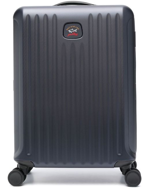 Paul & Shark logo-print travel suitcase