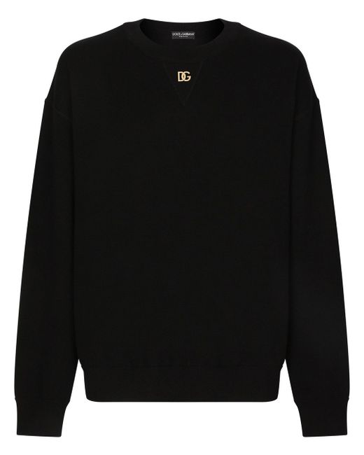 Dolce & Gabbana logo-plaque cashmere jumper