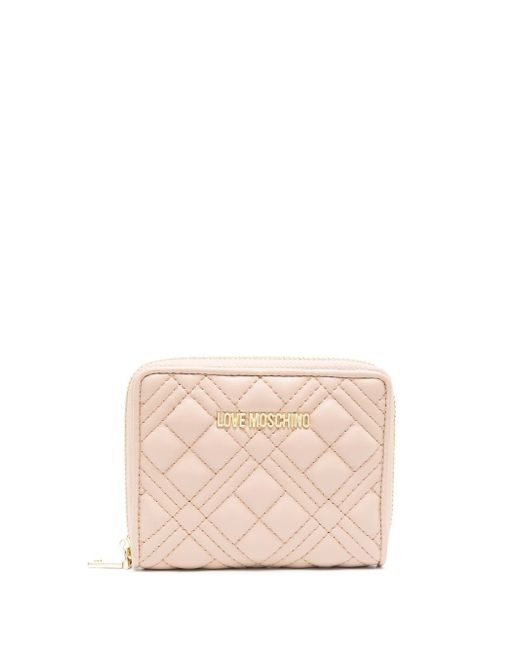 Love Moschino logo-plaque quilted wallet