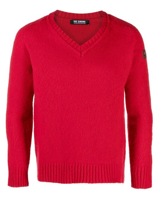 Raf Simons V-neck knitted jumper