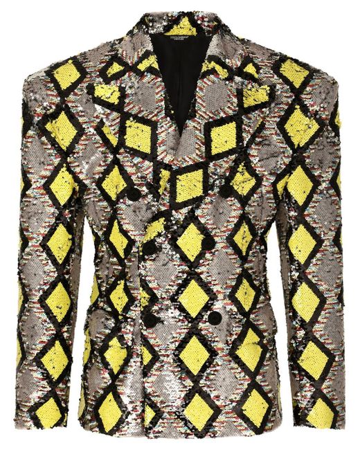 Dolce & Gabbana sequinned double-breasted suit jacket
