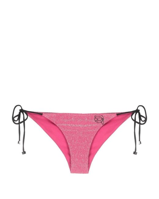 Karl Lagerfeld Ikonik 2.0 Lurex String bikini bottoms