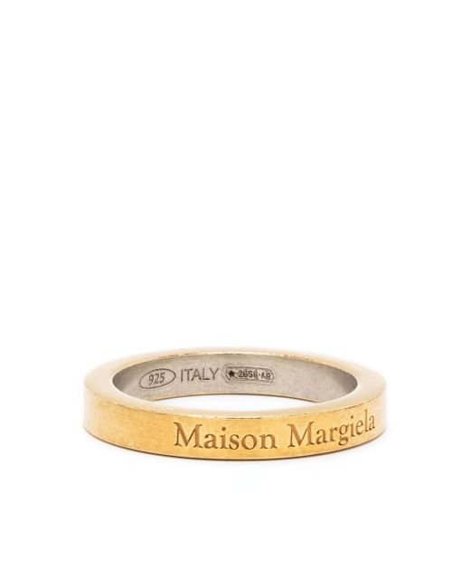 Maison Margiela engraved-logo band ring