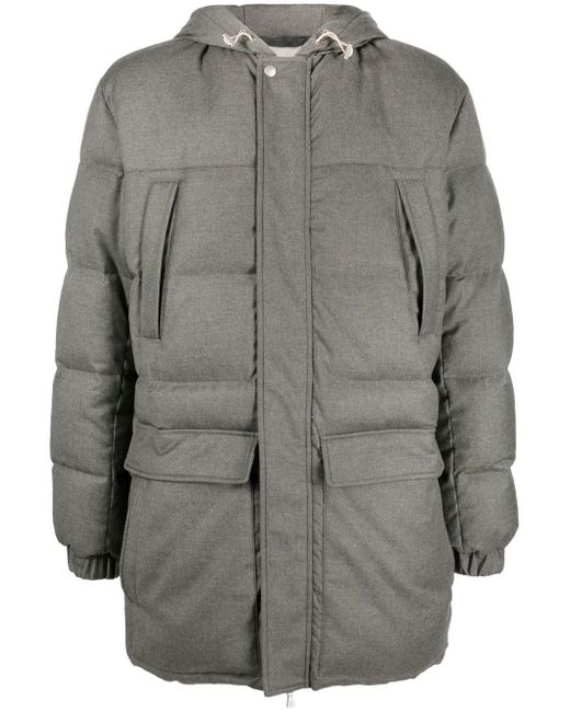 Eleventy quilted down parka coat