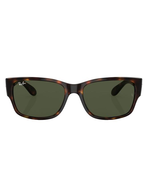 Ray-Ban tortoiseshell-effect rectangle-frame sunglasses