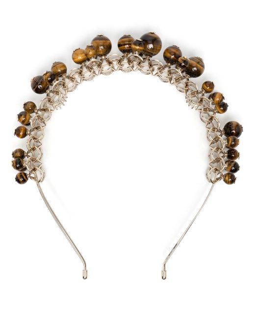 Zimmermann interwoven bead-embellished headband