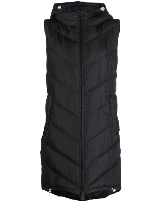 Bimba Y Lola chevron-quilted hooded gilet