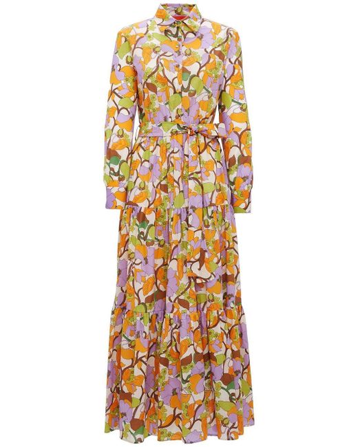 La Double J. Bellini floral-print cotton maxi dress
