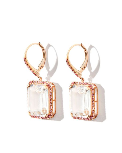 Shay 18kt yellow diamond and sapphire drop earrings