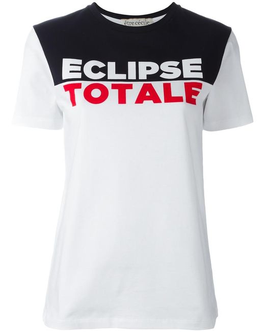 Être Cécile Eclipse Totale print T-shirt Small Cotton