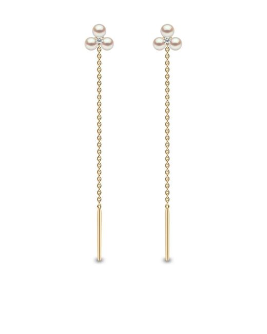 Yoko London 18kt yellow Trend freshwater pearl and diamond earrings