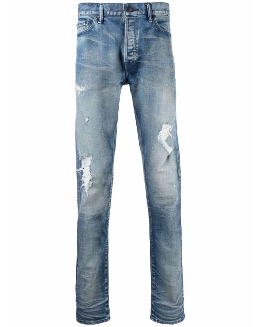 John Elliott mid-rise distressed jeans