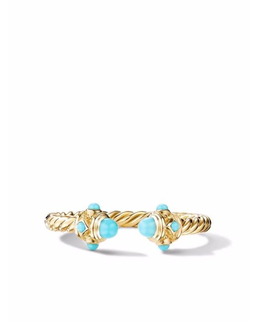 David Yurman 18kt gold Renaissance turquoise ring