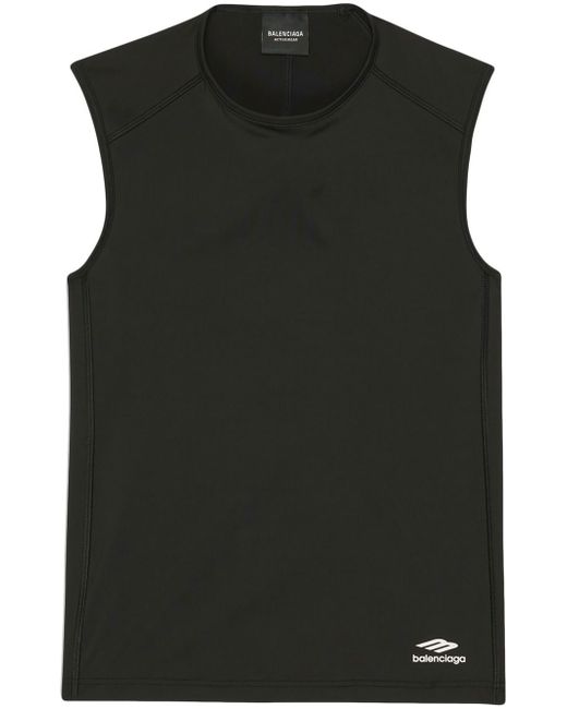 Balenciaga logo-print sleeveless tank top