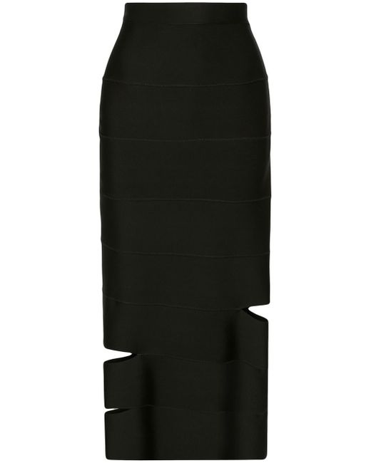 Alexander McQueen cut-out panelled pencil skirt