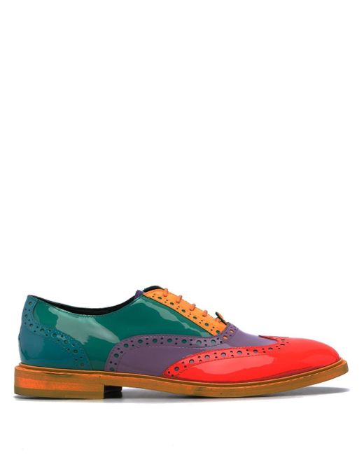 Moschino panelled lace-up brogues