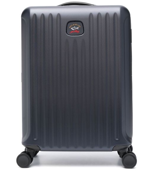 Paul & Shark logo-print travel suitcase