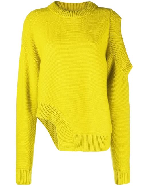 Stella McCartney asymmetric cold-shoulder cashmere jumper