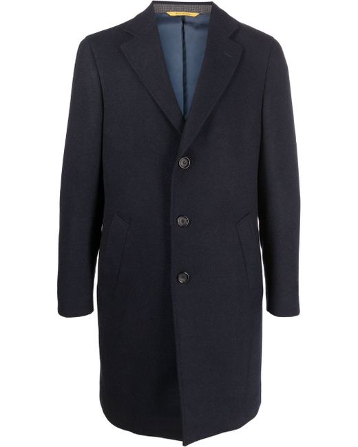 Canali single-breasted wool overcoat