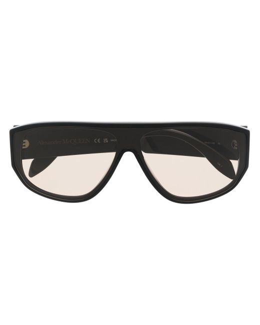 Alexander McQueen Graffiti-print square-frame sunglasses
