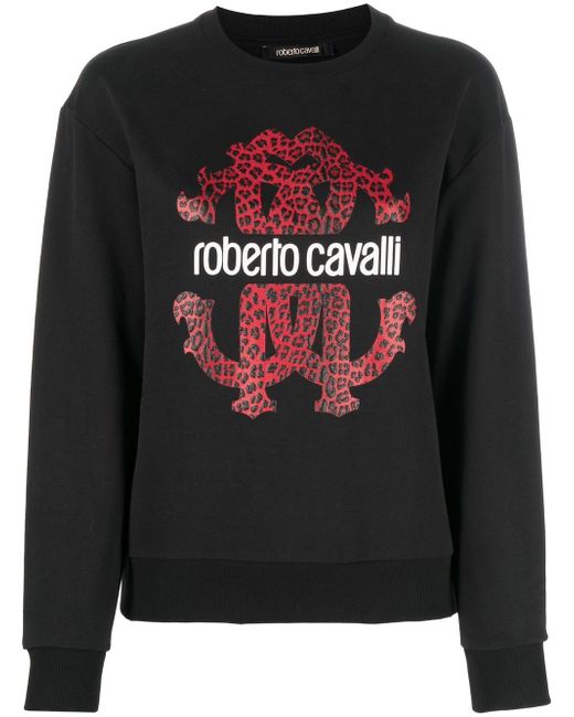Roberto Cavalli graphic logo-print swatshirt