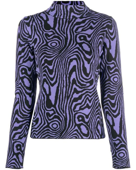 Moschino graphic-print roll-neck jumper