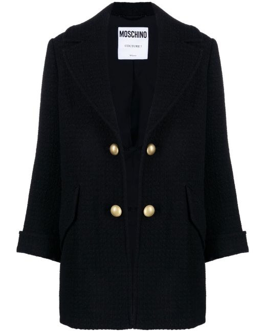 Moschino open-front virgin wool coat