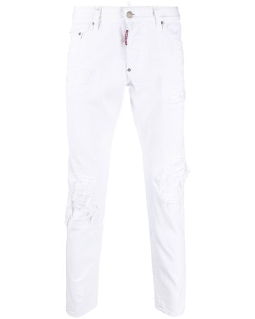 Dsquared2 ripped tapered skinny-cut jeans