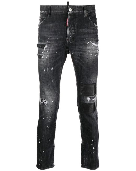 Dsquared2 distressed-finish denim jeans