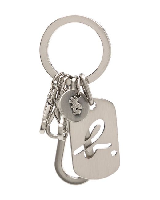Agnès B. cut-out logo detail keychain