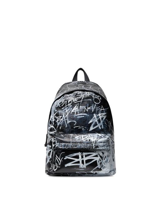 Balenciaga Explorer graffiti-print leather backpack