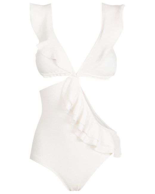Clube Bossa ruffled cut-out swimsuit