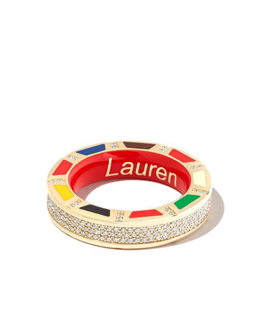 Lauren Rubinski 14kt yellow and white gold diamond ring
