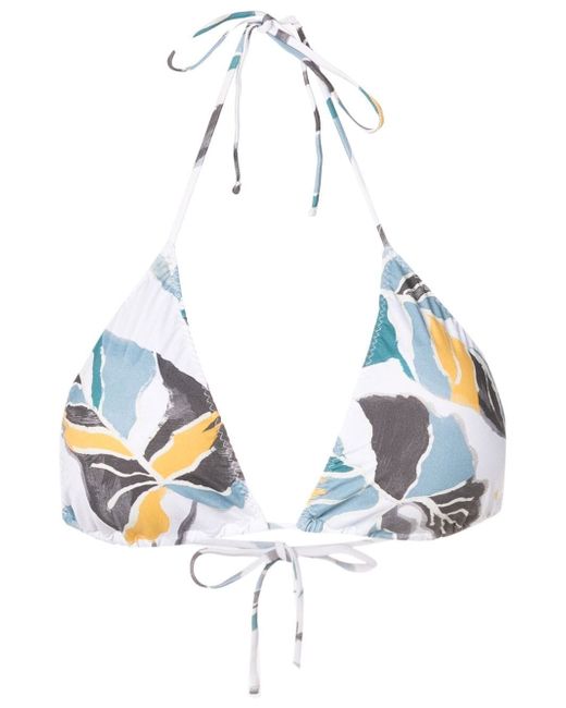 Clube Bossa Ava leaf-print bikini-top