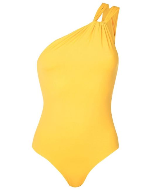 Clube Bossa asymmetric ruched-detail swimsuit
