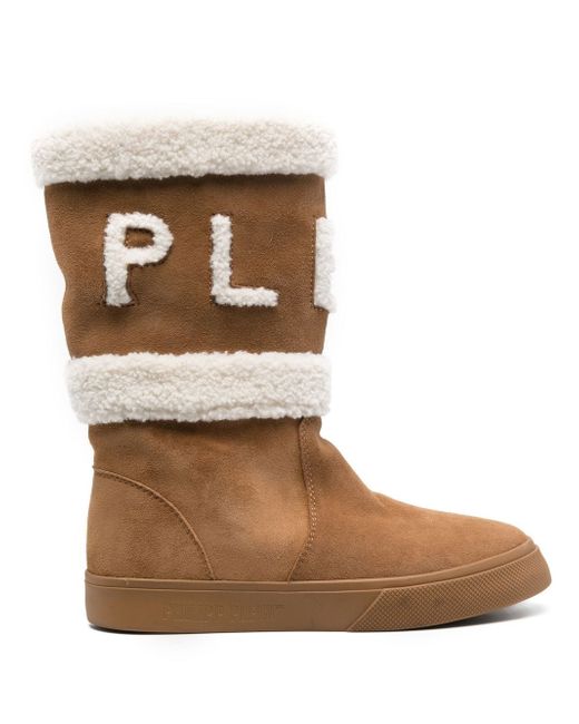 Philipp Plein shearling-lined suede boots