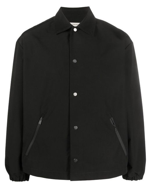 There Was One stripe-detail shirt jacket