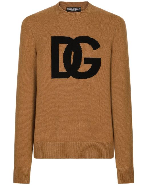 Dolce & Gabbana DG logo jacquard cashmere jumper
